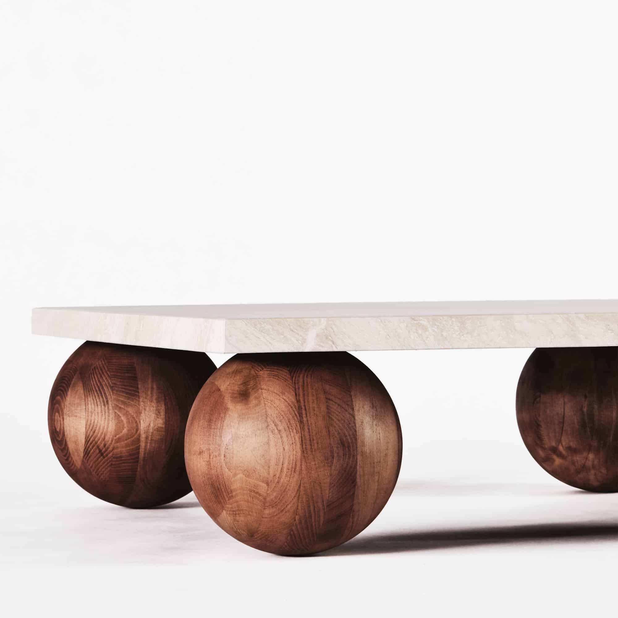 Sphere Square Sofa Table Travertino - Image 3